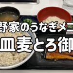 吉野家のうなぎメニュー「鰻皿麦とろ御膳」を食べる動画【土用の丑の日】