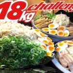 【大食いチャレンジ】特注デカ盛りつけ麺ラーメン増量トリプル対戦wしのけんナツ【死闘】 大胃王  ramen Noodle ChallengeMenu  BigEater