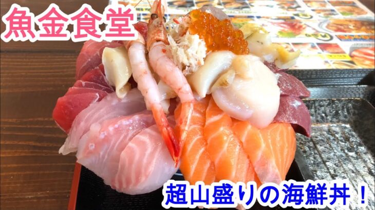 【超山盛り海鮮丼】北海道苫小牧市にある海鮮のお店の魚金食堂を紹介！うおきん海鮮丼の海鮮山盛りに驚愕！コスパ最強の海鮮丼！