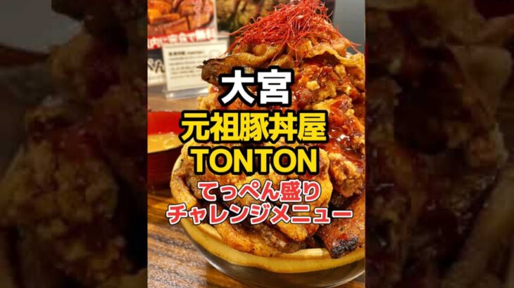 大宮【約3kgのデカ盛りチャレンジメニューに挑戦！】元祖 豚丼屋TONTON（トントン）#Shorts