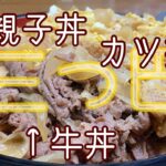 デカ盛り会４！！！！牛丼＆親子丼＆カツ丼の３種盛り　by ずば研 ／ zubaken