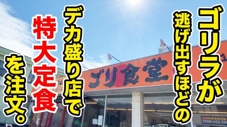 【デカ盛り】ゴリラが逃げ出すほどの満腹食堂で【特大定食】を注文！！