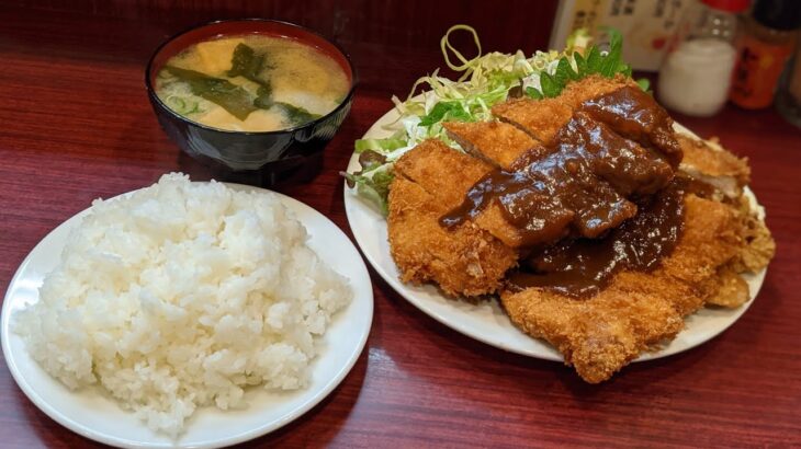 炉端レストラン ボア 神戸・湊川公園 デカ盛り店でとんかつ２枚定食