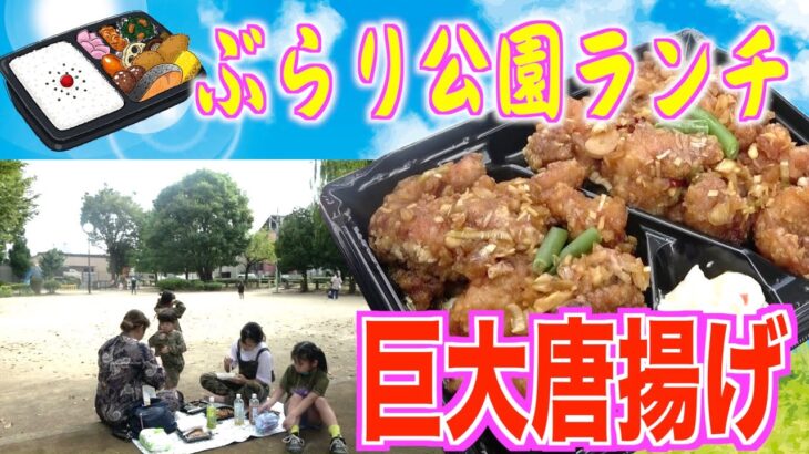 【デカ盛り弁当】川口で発見！超激安のデカ盛り弁当に挑戦！公園でまったりランチ