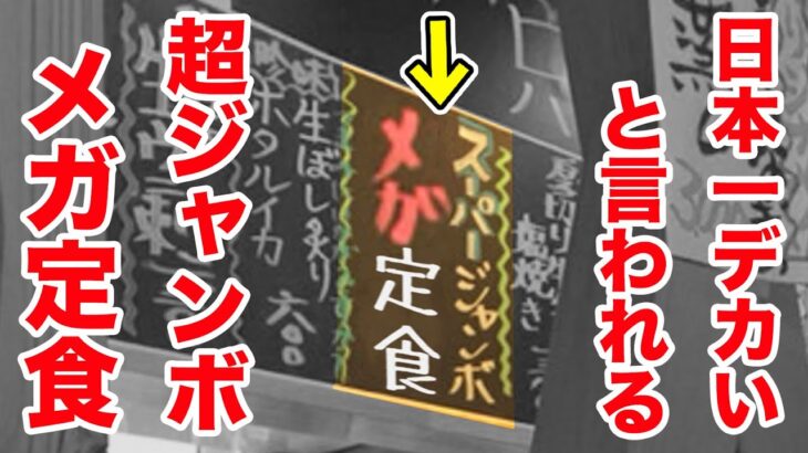 日本一デカいと言われるスーパージャンボメガ定食を注文したら、顔の倍くらいの高さのやつ出てきた。