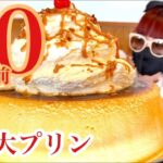 【大食い】超巨大ジャンボプリン30人前4kg❤️生クリーム盛り盛り❤️海の景色が最高な観光地熱海に見たことないスイーツのデカ盛り店を発見‼️【チャレンジ】【モッパン】