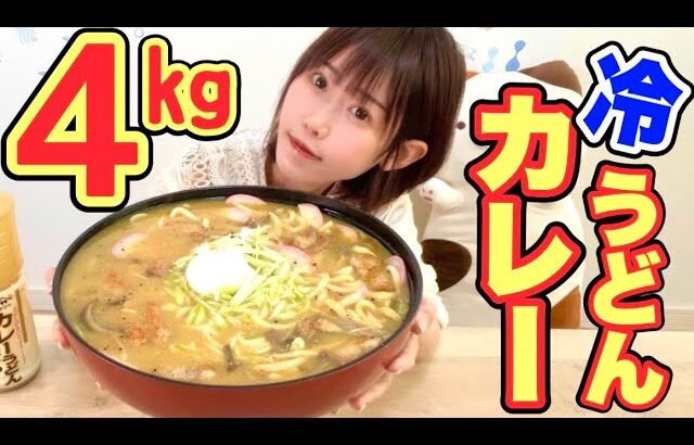 【大食い】デカ盛りの材料消費の驚愕の実態が明らかに⁉️4kg冷やしカレーうどん【デカ盛り】