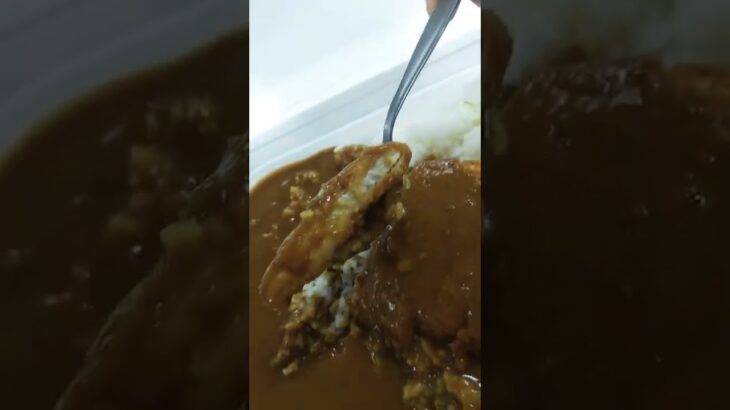 【デカ盛り役所メシ🍛練馬区役所職員食堂のメガカツカレーをがっつくだけの動画】【金曜はカレーの日】♯shorts