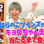 【大食い】はらぺこツインズが『チョコボール』を何箱食べれば『キョロちゃん缶』は当たるのかやってみた！【デカ盛りハンターYouTube限定動画】