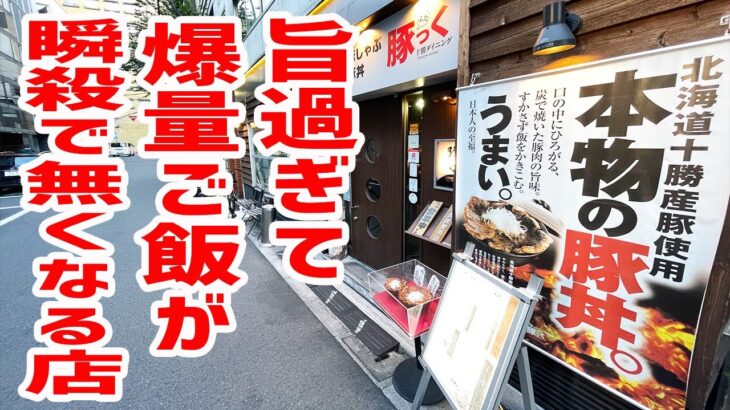 【デカ盛り】旨過ぎてご飯が瞬殺で無くなる店で渡航費浮きました。【十勝ダイニング 豚っく/東京・御徒町】