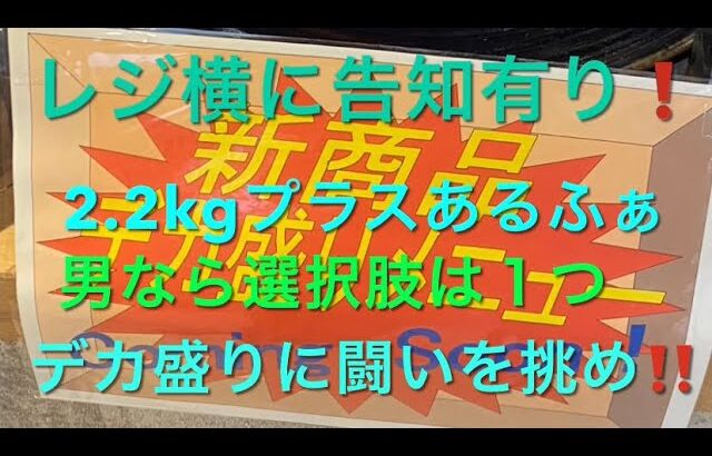 再訪した「かみつけ製麺」でデカ盛り告知有り！