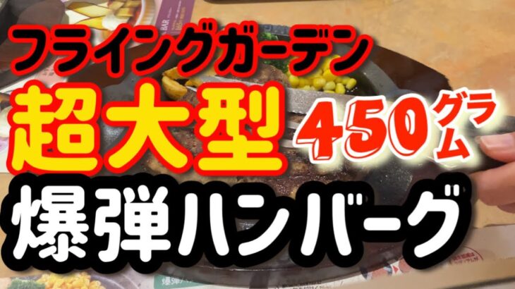 【フライングガーデン】超大型デカ盛り爆弾ハンバーグ450グラムが衝撃的だった【関東57店舗のチェーン店】