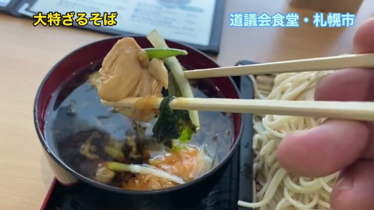 【大特ざるそば】デカ盛りざる蕎麦マウンテン！道議会議員でも無いが道議会食堂でデカ盛り征服！#デカ盛り #札幌 #北海道 #道議会食堂#大食い