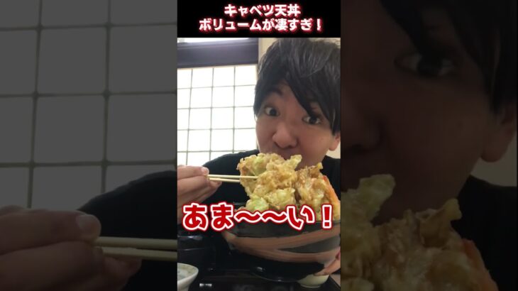 【北海道グルメ】超デカ盛り!南幌名物激盛り天丼 小食の人はご注意を！【味心】