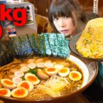 【大食い】デカ盛り中華そばとバケツ炒飯総重量6kg制限時間40分のチャレンジメニューに挑戦【海老原まよい】