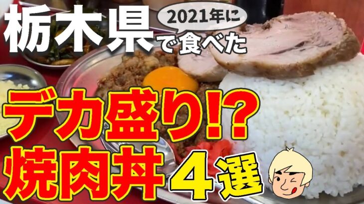 【デカ盛り!?】栃木県で2021年に食べた焼肉丼・肉丼4選【栃木グルメ】