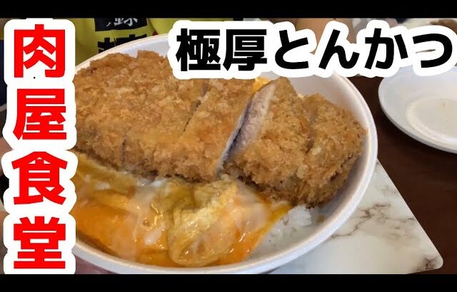 【デカ盛り】極厚なのに柔らかくてジューシーなとんかつ丼【大食い】