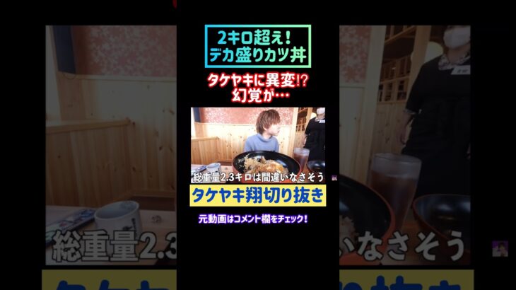 【完食者0人】軽い気持ちで頼んではいけないデカ盛りカツ丼を注文してみた。 #タケヤキ翔 #切り抜き #大食い #デカ盛り #カツ丼 #shorts