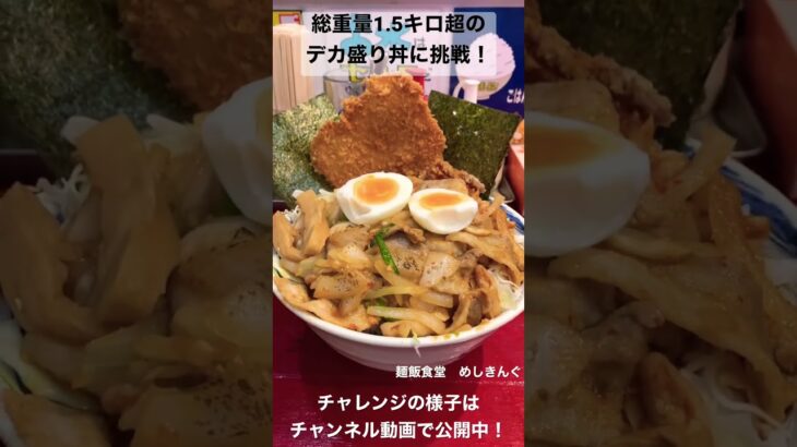 総重量1.5キロ超↑ごはん1キロのデカ盛り丼に挑戦！【大食い】#デカ盛り #孤独のグルメ #大食い #めしきんぐ #大食いチャレンジ