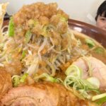 【大食い】超極太ド濃厚ド乳化豚ポタ二郎系ラーメン麺マシ豚マシ【デカ盛り】