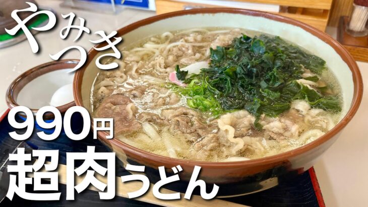 《デカ盛り/鳴門うどん》うどん3玉690gお肉3倍150gの超肉うどんが最高ッ！