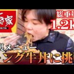 【大食い】専門学生がすき家のデカ盛りキング牛丼に挑戦してみた