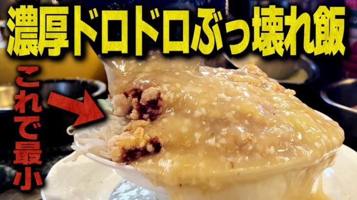 規格外のブッ壊れ飯！器からドロドロ溢れるデカ盛り丼が破壊的すぎた。【中華/デカ盛り/飯テロ/縛り生活】