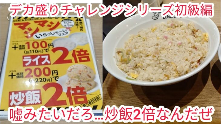 【デカ盛り・れんげ食堂東秀】【ぼぶ】チャンネル『デカ盛りチャレンジシリーズ初級編』