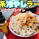 【デカ盛り】キャンプで二郎系冷やしラーメンが美味すぎる！目覚めの朝茶漬けに感動