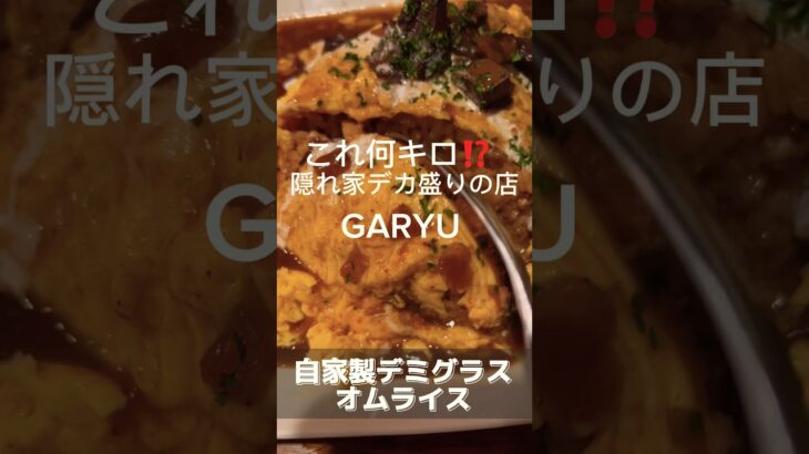 デカ盛り、ジャンボオムライスの居酒屋発見💡GARYU