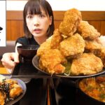 【大食い】デカ盛り唐揚げ！からやまにとんでもない量の唐揚げ定食があったので挑戦した【海老原まよい】