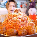 【大食い】理想のデカ盛りカリオストロパスタを作ったら感動した…。【ぞうさんパクパク】