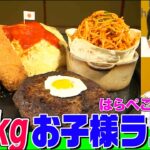 【大食い】総重量10kgの巨大お子様ランチをはらぺこツインズが爆食！合計22,000kcalのハンバーグ、エビフライ、オムライスに数々の伏兵 【大胃王】【MUKBANG】【デカ盛りハンター】