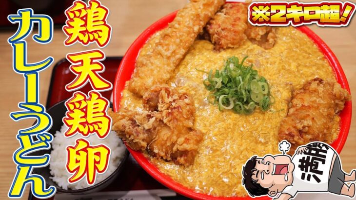 【デカ盛り】総重量無限の特大うどんを爆食！【極楽うどん TKU AWAZA】