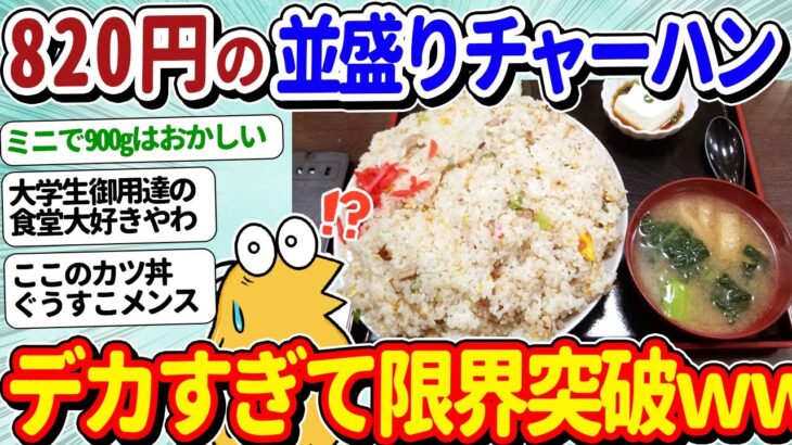 【2ch面白いスレ】820円のチャーハン、あまりにもデカすぎるｗｗｗ←ドカ食い気絶部員でも食いきれないだろ