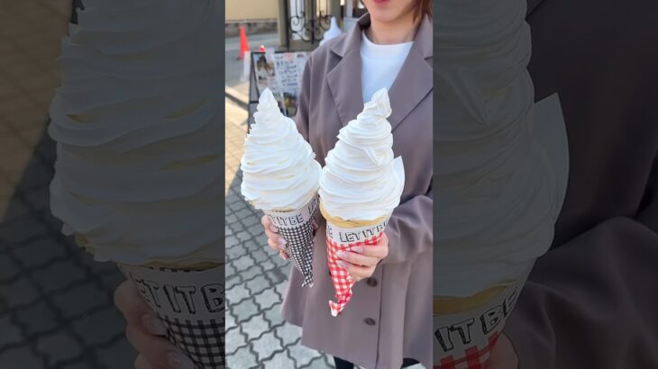 大量のクリームを盛り盛りにした特大クレープ🍦！甘党にはたまらないデカ盛りスイーツ【LET IT BE：福岡大牟田】#shorts #food #fyp #japan #gourmet #bts