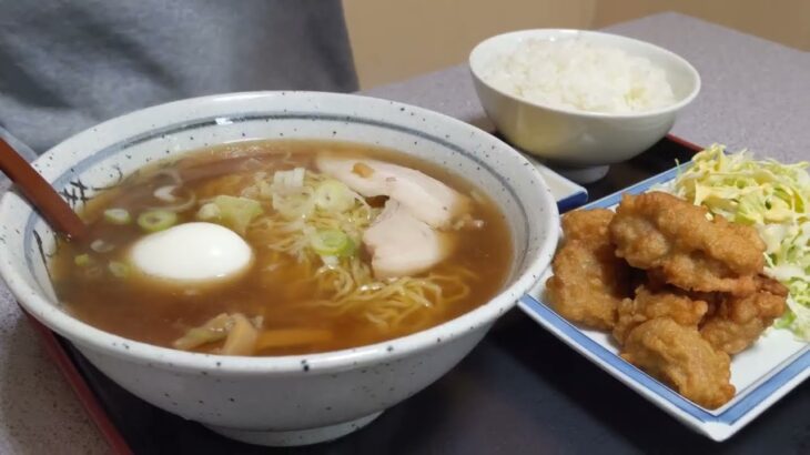 【デカ盛り】【海峡ラーメン　青森市】かつ丼、唐揚げセットラーメン