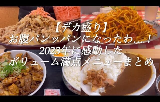 【デカ盛り】腹パンになったわ！2023年に感動したボリューム満点メニューまとめ@Vlog-gl3oz