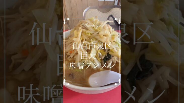 【デカ盛り】野菜たっぷりでありがたい、みそタンメン💕満洲飯店#仙台 #コスパ #グルメ #ランチ #デカ盛り