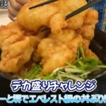 【デカ盛りチャレンジ】素人がデカ盛り鶏天丼のエベレスト盛りに挑戦してみた【ららぽーと堺】