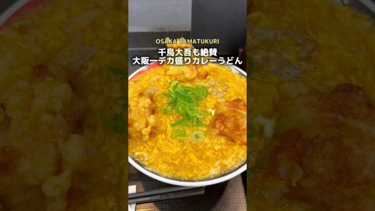 千鳥大吾も絶賛の大阪一デカ盛りカレーうどん/「JR 玉造駅から徒歩1分」#大阪グルメ #大阪ランチ #osakafood #osakatrip #大阪旅行