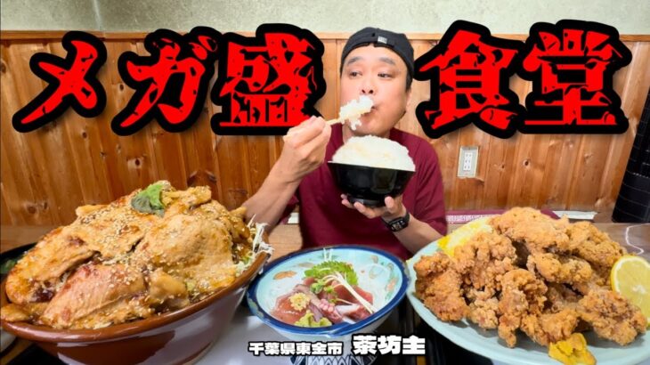 【大食い】総重量不明！地元に愛される食堂のメガ盛りがとんでもなかった！！〜茶坊主さん〜【大胃王】【千葉県】