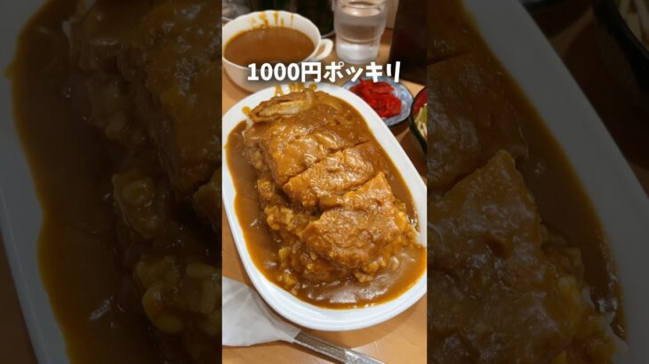 1000円ポッキリの甘口デカ盛りカツカレー