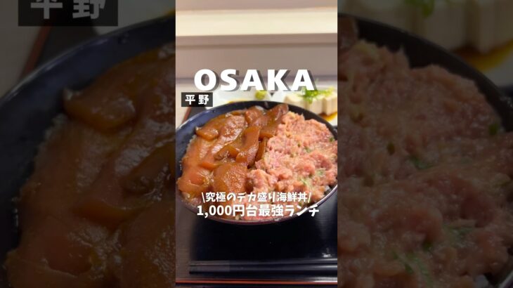 【究極のデカ盛り海鮮丼ランチが1,000円台】📍大久寿司 #大阪グルメ #大阪寿司 #海鮮丼 #平野グルメ #osakafood