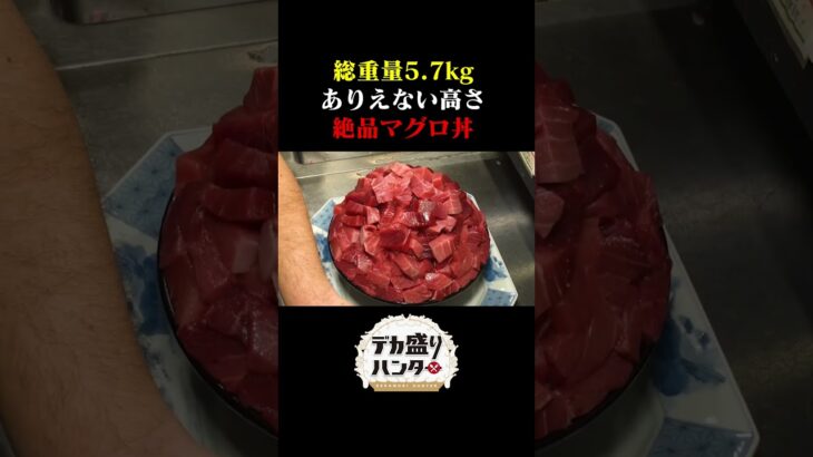 ありえない高さの絶品マグロ丼5.7kg #デカ盛りハンター #デカ盛り #大食い